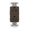 Leviton DPl HG/IG Rec 15A 125V Self-Gr Brn D8200-IGB - alternate 1