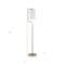 Homeroots 62" Brass Reading Floor Lamp With White Frosted Glass Drum Shade 523408 - alternate 7