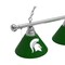 Holland Bar Stool Co Michigan State 3 Shade Billiard Light, Chrome Fixture BL3CHMichSt - alternate 5