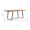 Homeroots 72" Natural and Black Solid Wood and Iron Frame Base Dining Table 640704 - alternate 4