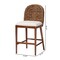 Baxton Studio bali & pari Denver Modern Bohemian Walnut Brown Finished Acacia Wood and Seagrass Counter Stool 239-13365-ZORO - alternate 7