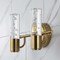 Jonathan Y Bolha 10.75" 2-Light Minimalist Modern Bubble Acrylic/Iron Integrated LED Vanity Light, Brass Gold JYL7223B - alternate 9