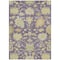 Homeroots 9' X 12' Eggplant Beige And Green Floral Washable Indoor Outdoor Area Rug 605203 - alternate 9
