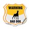Signmission Beware Of Dog Shield Sign Warning Bad Do, 6 inch X 6 inch, Vinyl Decal, 2PK SHI-D-2PACK-6-361 - alternate 1