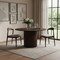 Homeroots 52" Brown Wood Pedestal Base Round Top Dining Table 720647 - alternate 5