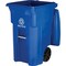 Toter 64 Gal. Recycling Trash Can with Lid 025564-D5BLU - alternate 3