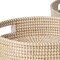 Homeroots Set of Two Brown Round Wood Handmade Serving Tray With Handles 609096 - alternate 5