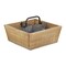 Homeroots 10" Brown Solid Wood And Metal Box 488034 - alternate 4