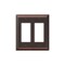 Amerelle Century Wallplate, 4-15/16 in L, 4-9/16 in W, 2 -Gang, Steel, Bronze 163RRDB - alternate 3