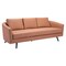 Homeroots 79" Brown Faux Leather Sofa With Black Legs 396463 - alternate 7