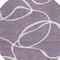 Homeroots 8' Purple And Ivory Round Abstract Washable Indoor Outdoor Area Rug 597513 - alternate 8