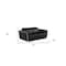 Homeroots 70" Black And Silver Italian Leather Loveseat 551602 - alternate 9