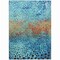 Homeroots 9' X 12' Blue Terra Cotta And Black Abstract Washable Indoor Outdoor Area Rug 603087 - alternate 3