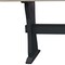 Homeroots 70" Ivory and Black Genuine Marble Trestle Console Table 488860 - alternate 5