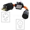 Ac Works L5-30P to 5-15/20R Adapter, 1 ft, 20A Breaker-Protected, Heavy-Duty STW L530ICB520 - alternate 4