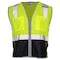 Dome75 Hi-Vis Safety Vest SM/MD Class ANSI/ISEA 107-2020 Class 2 , Zippered Front Closure 2 Pockets DV1222 - alternate 8