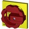Siemens rot. operator, selector switch red/yellow, for four-hole/ front mounting 3LD9224-3B - alternate 3