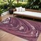 Homeroots 10' X 14' Burgundy Brick Red And Ivory Abstract Washable Indoor Outdoor Area Rug 601265 - alternate 1
