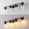 Jonathan Y Bungalow 32" 4-Light Iron/Seeded Glass Rustic Farmhouse LED Vanity Light, Black/Gray Oak Wood Finish JYL7510B - alternate 7