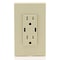 Leviton USBReceptacle, 15A, Ivory, Thermoplastic T5636-I - alternate 6