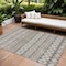 Homeroots 10' X 14' Taupe Beige And Gray Quatrefoil Washable Indoor Outdoor Area Rug 583263 - alternate 1