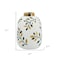 Homeroots 9" White Green And Gold Leaf Round Ceramic Table Vase 574223 - alternate 6