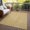 Homeroots 10' X 14' Gold And Ivory Geometric Washable Indoor Outdoor Area Rug 600827 - alternate 7