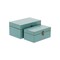 Homeroots Set of Two Teal Blue Wood And Fabric Box With Lid, 2PK 489394 - alternate 5
