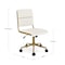 Martha Stewart Lulu Upholstered Office Chair in Off White/Polished Brass CH-240229-1-CR-GLD-MS - alternate 8
