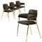 Leisuremod Axis Collection Modern Gold Dining Chair in Charcoal, 4PK ACG22CH4 - alternate 1