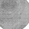 Homeroots 8' Gray Silver And Charcoal Round Abstract Washable Indoor Outdoor Area Rug 582796 - alternate 6