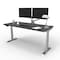 We'Re It Electric Sit Stand Desk, 46.25 H, 30 W X Laminate wood, metal, Brushed Silver, Burnt Strand VL23BS7230-6307 - alternate 1