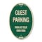 Signmission Guest Parking, 12 Inch X 18 Inch Architectural Oval, Heavy Gauge Aluminum A-OV-G-1218-23925 - alternate 1