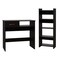 Homeroots 32" Black Computer Desk Desk and Bookshelf Set 403819 - alternate 1