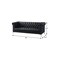 Homeroots 85" Black Faux Leather Manufactured Wood Sofa 543960 - alternate 8