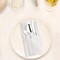 Smarty Had A Party Silver Plastic Cutlery White Pocket Napkin Set - Napkins, Forks, Knives, Spoons (70 Guests), 280PK 770-SV-CASE - alternate 6