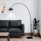 Leisuremod Arco Arched Floor Lamp 75.6in Height with Black Round Marble Base and Metal Dome Lamp Shade, Black ALBL-BL-13BL - alternate 7