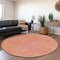 Homeroots 8' Pink And Copper Round Abstract Washable Indoor Outdoor Area Rug 599828 - alternate 4