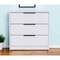 Homeroots 28" White Three Drawer Standard Chest 477761 - alternate 4