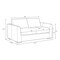 Manhattan Comfort Cleo Upholstered Loveseat in Pewter SF1950-PT - alternate 8