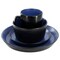 Elama Bacarra 16 Piece Stoneware Dinnerware Set in Two Tone Black and Blue ELM-BACARRA-B - alternate 5