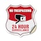 Signmission No Trespassing Shield Sign 24 Hour Surve, 18 Inch X 18 Inch, Vinyl Decal SHI-D-18-419 - alternate 1