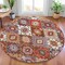 Homeroots 8' Rust Lavender And Ivory Round Southwestern Washable Indoor Outdoor Area Rug 632277 - alternate 5
