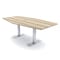 Skutchi Designs 6ft Hexagon Conference Table With Power | Harmony Series | 6 Person Meeting Room Table HAR-HEX.IR-48X72-T-K525-ESIL - alternate 1