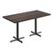 Flash Furniture Bennett 30 in x 60 in Solid Wood Indoor Tabletop in Dark Brown with 22 in x 22 in Dining Height GSF-REC3060-DKBRN-T2222-GG - alternate 1