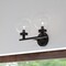 Vaxcel Lander 2 Light Matte Black Bathroom Vanity Wall Fixture with Clear Glass Globes W0431 - alternate 1