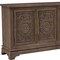 Homeroots 106" Brown Distressed Solid Wood Carved Floral Three Drawer Sideboard with Four Doors 642291 - alternate 7
