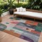 Homeroots 10' X 14' Orange Purple And Green Geometric Washable Indoor Outdoor Area Rug 604425 - alternate 1