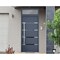 Vdomdoors Steel Door Deux 1105 Gray Graphite Transom Window Stainless Inserts Single Modern Painted-W36xH80+1 DEUX1105EXD-GRE-W36xH80+16-RH-O - alternate 5