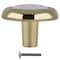 Brixwell 1in Dia Residential Mushroom Kitchen Cabinet Knob For Kitchen, Home Hardware White/Polished Brass BXB44267W3 - alternate 2